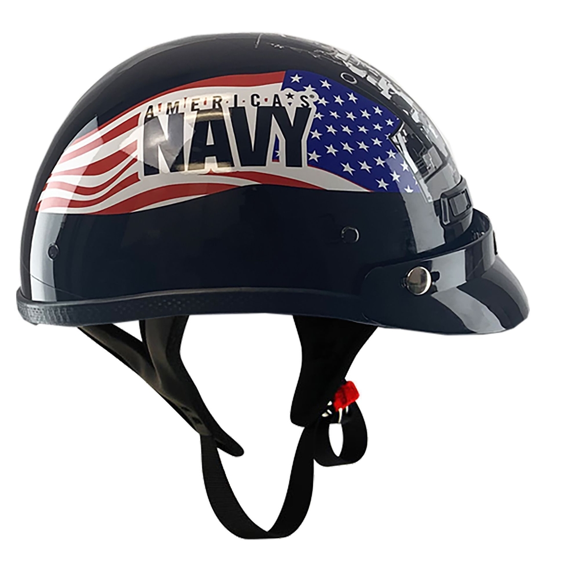 US Navy Motorcycle Helmet - Image 2 of 2