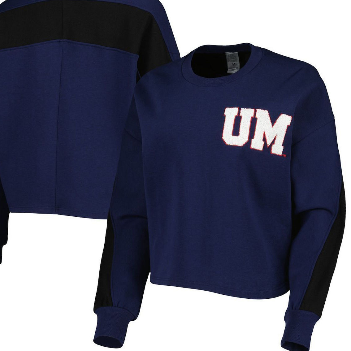 Gameday Couture Women's Navy Michigan Wolverines Back To Reality Colorblock Pullover Sweatshirt - Image 2 of 4