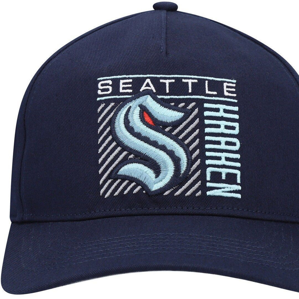 '47 Men's Deep Sea Blue Seattle Kraken Reflex Hitch Snapback Hat - Image 3 of 4