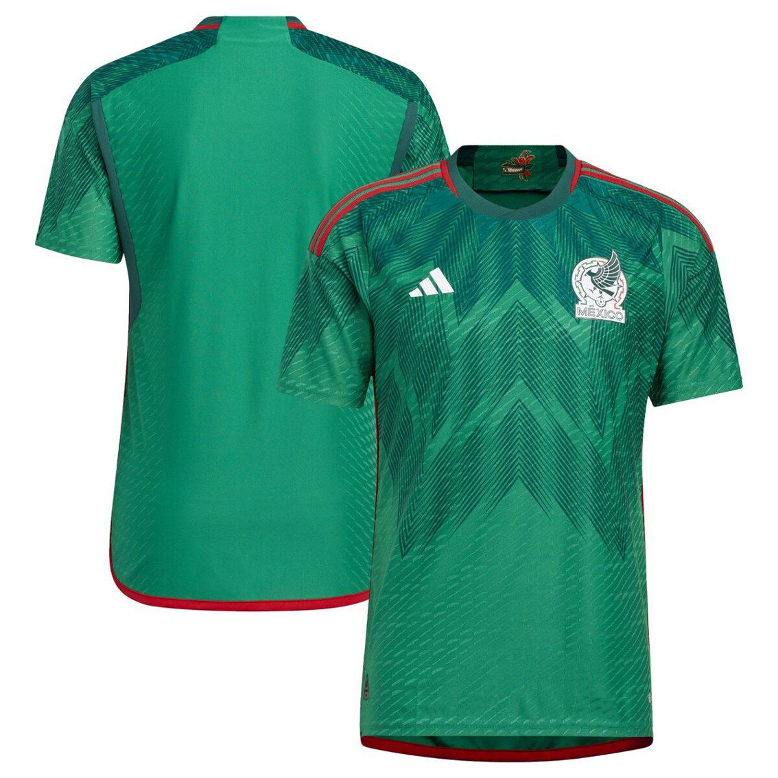 adidas Men's Green Mexico National Team 2022/23 Home Authentic Blank Jersey - Image 2 of 4