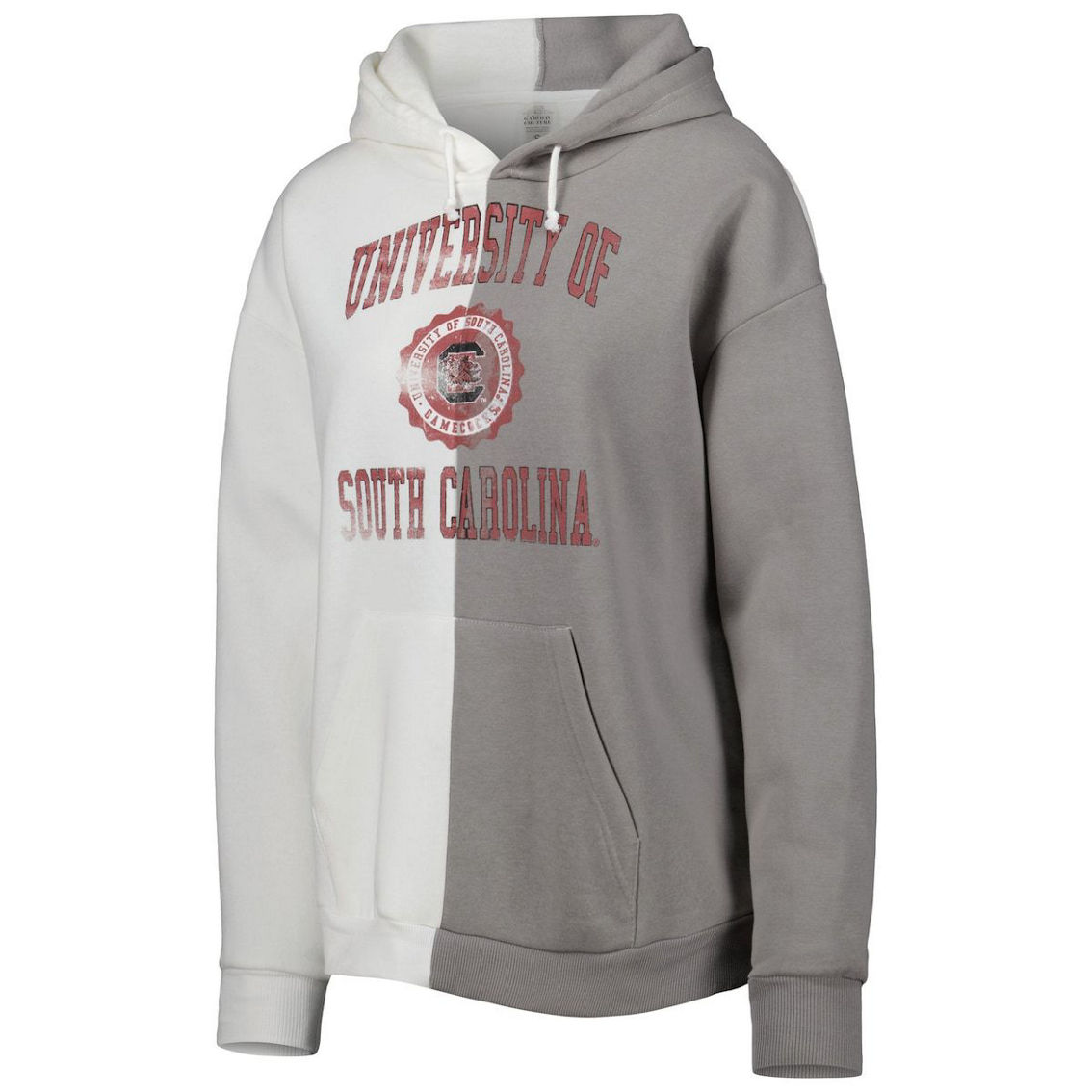 Gameday Couture Women's Gray/White South Carolina Gamecocks Split Pullover Hoodie - Image 3 of 4