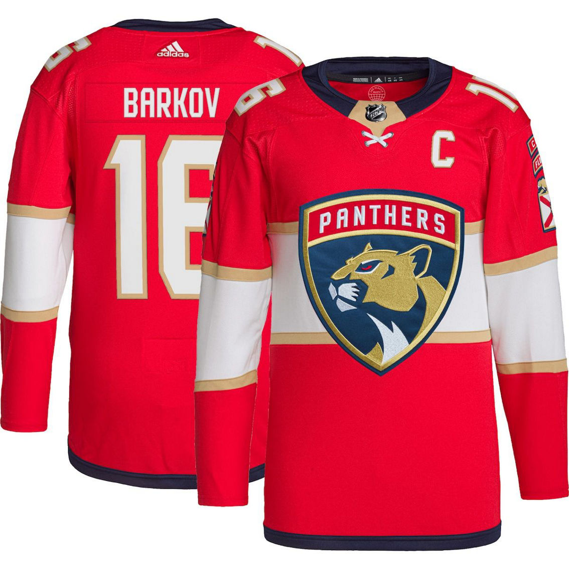 adidas Men's Captain Patch Aleksander Barkov Red Florida Panthers Home Primegreen Authentic Pro Player Jersey - Image 2 of 4