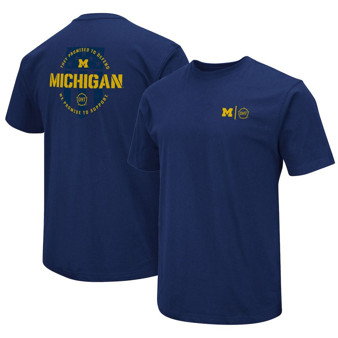 Colosseum Men's Navy Michigan Wolverines OHT Military Appreciation T-Shirt - Image 2 of 4