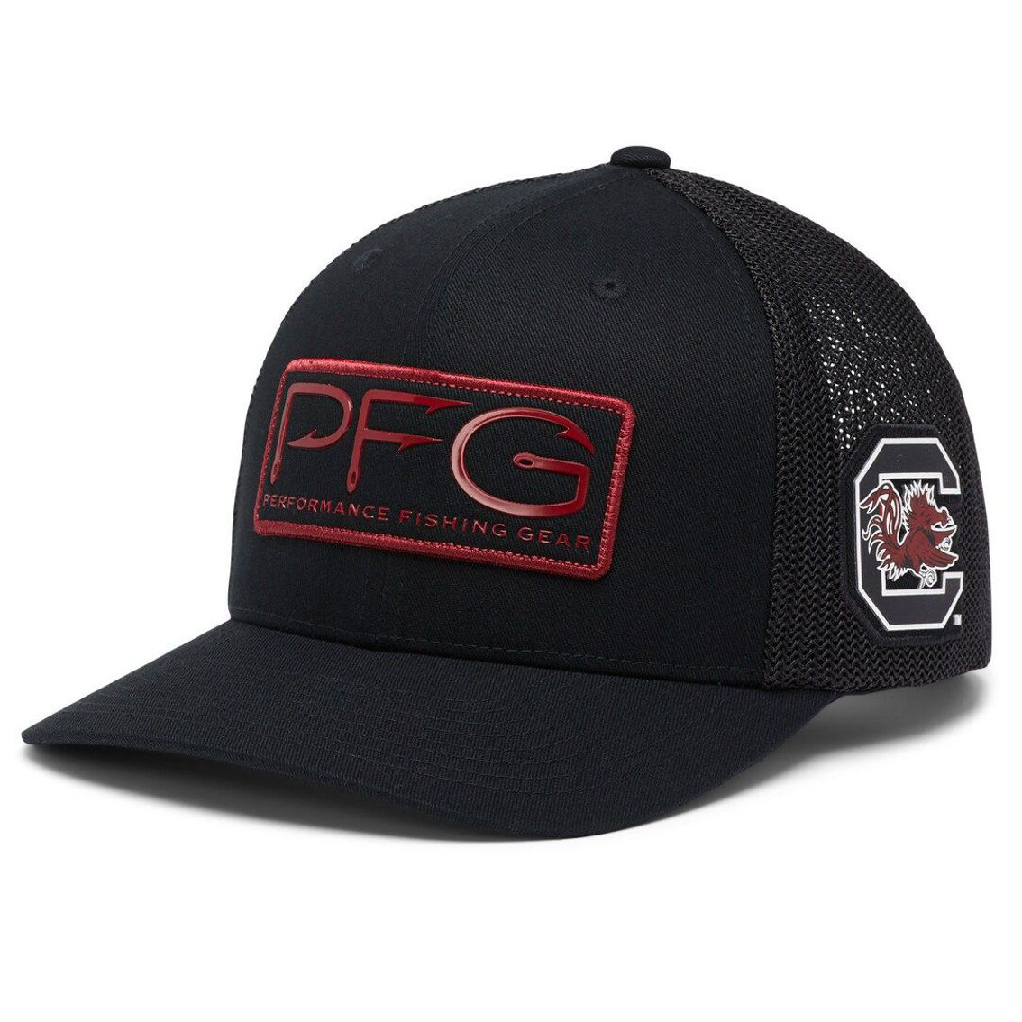 Columbia Men's Black South Carolina Gamecocks PFG Hooks Flex Hat - Image 2 of 4