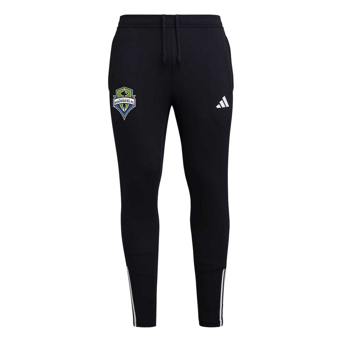 adidas Men's Black Seattle Sounders FC 2023 On-Field Team Crest AEROREADY Training Pants - Image 3 of 4