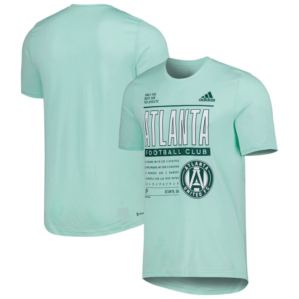 adidas Men's Mint Atlanta United FC Club DNA Performance T-Shirt - Image 2 of 4