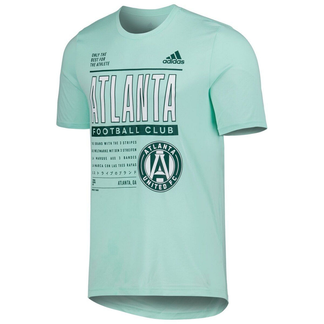 adidas Men's Mint Atlanta United FC Club DNA Performance T-Shirt - Image 3 of 4