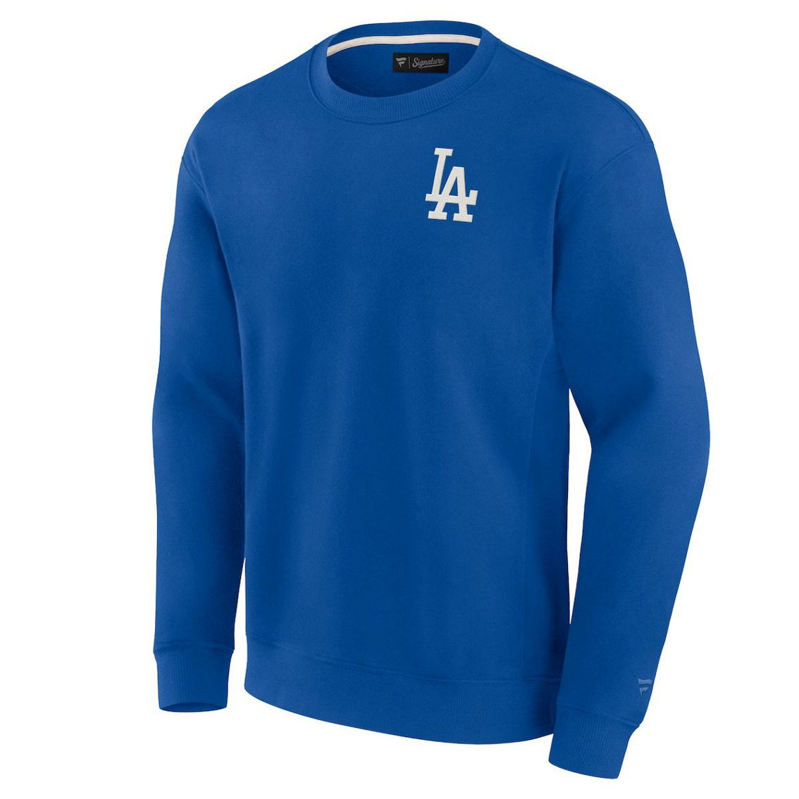 Unisex Fanatics Signature Royal Los Angeles Dodgers Super Soft Pullover Crew Sweatshirt - Image 3 of 4