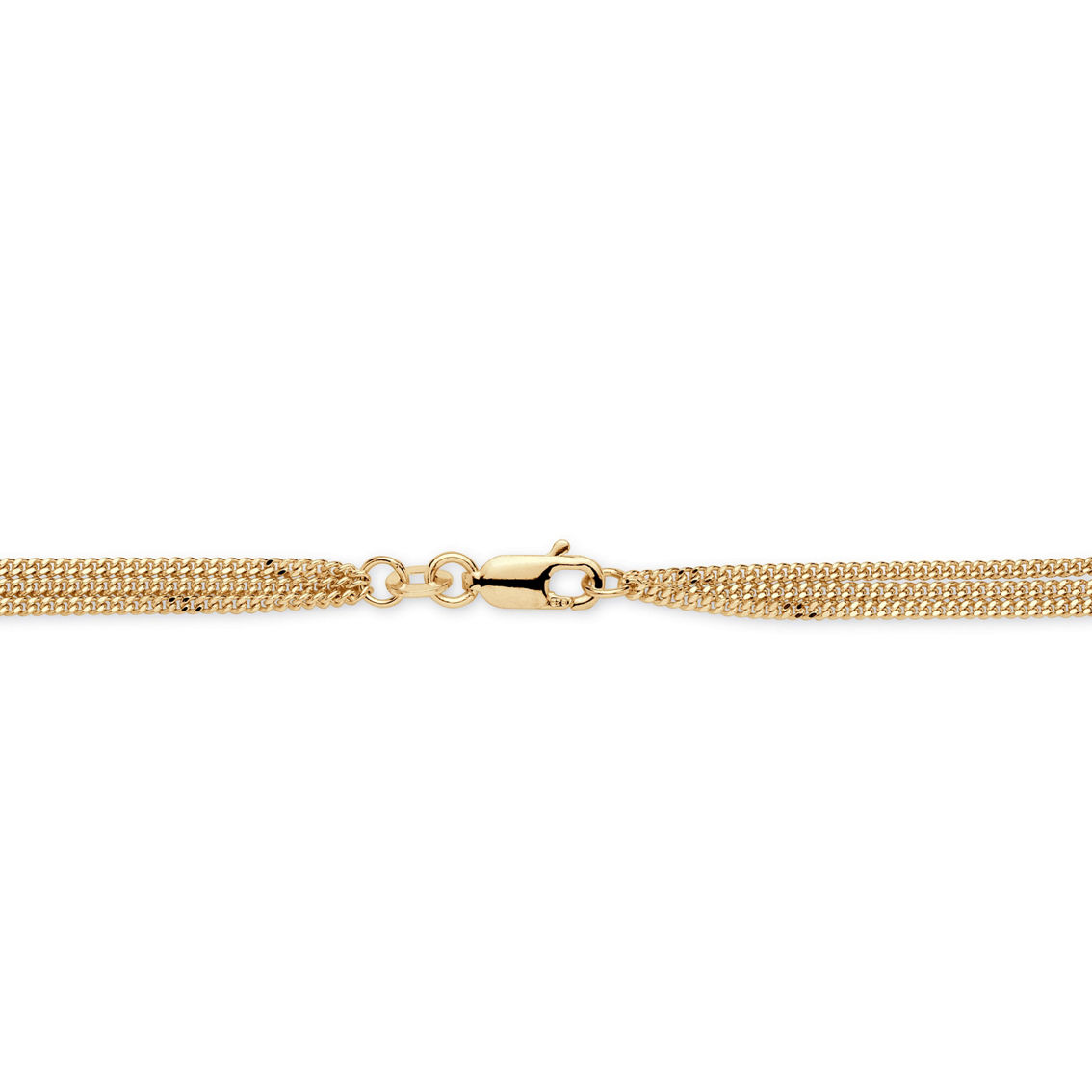 PalmBeach Yellow Gold-plated Sterling Silver Open Heart Station Anklet 10