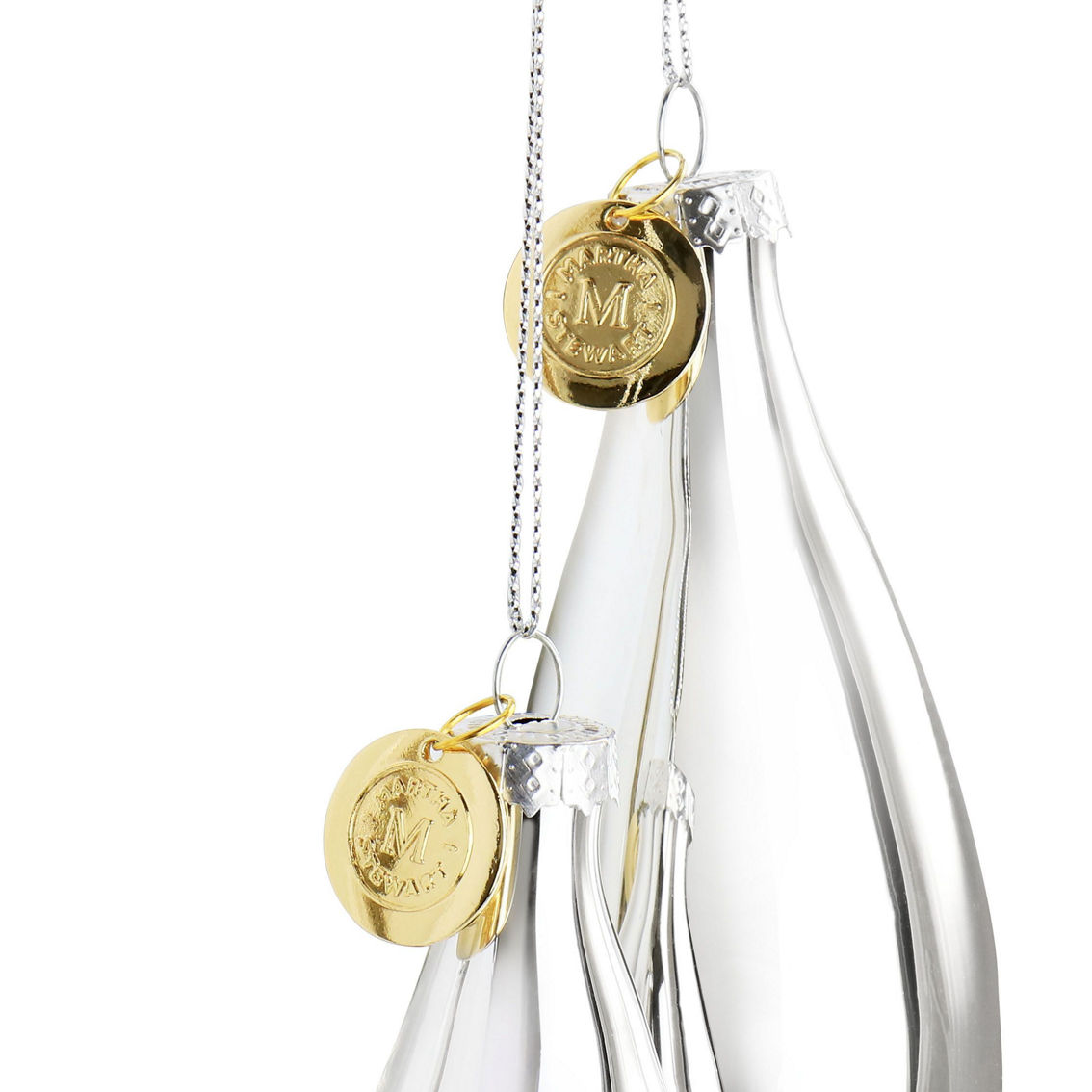 Martha Stewart Holiday Double Pointed 3 Piece Ornament Set in Silver - Image 3 of 4