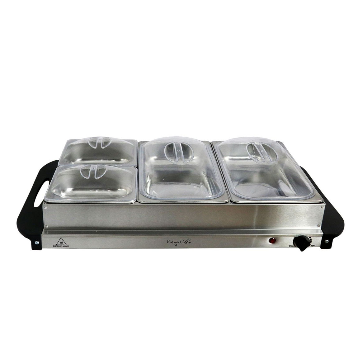 MegaChef Buffet Server & Food Warmer With 3 Removable Sectional Trays , Heated W - Image 5 of 5