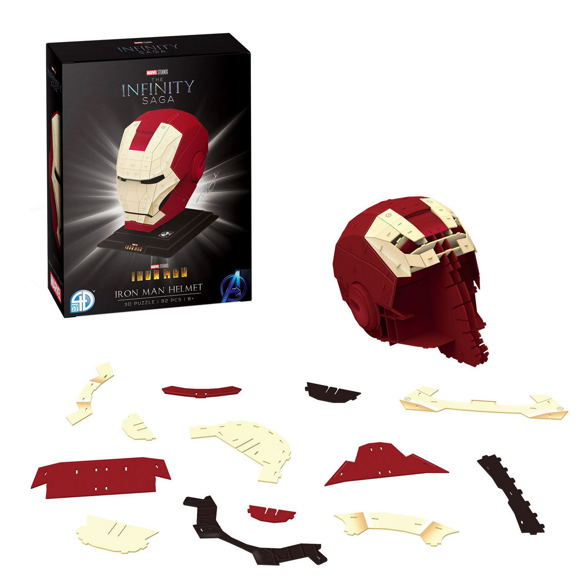 4D Cityscape Marvel The Infinity Saga - Iron Man Helmet 3D Puzzle: 92 Pcs - Image 3 of 5