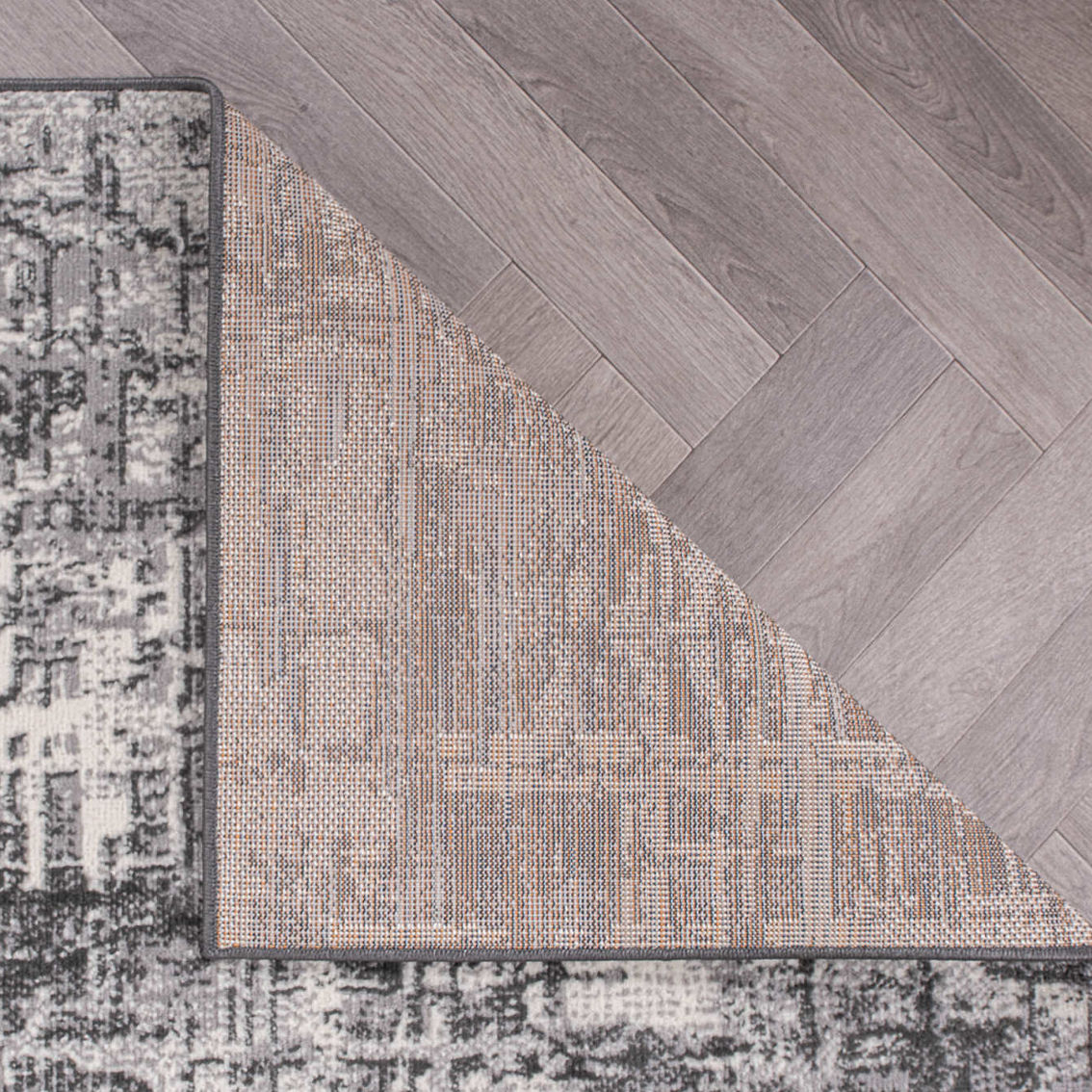 World Rug Gallery Distressed Abstract Stain Resistant Area Rug - Image 2 of 5