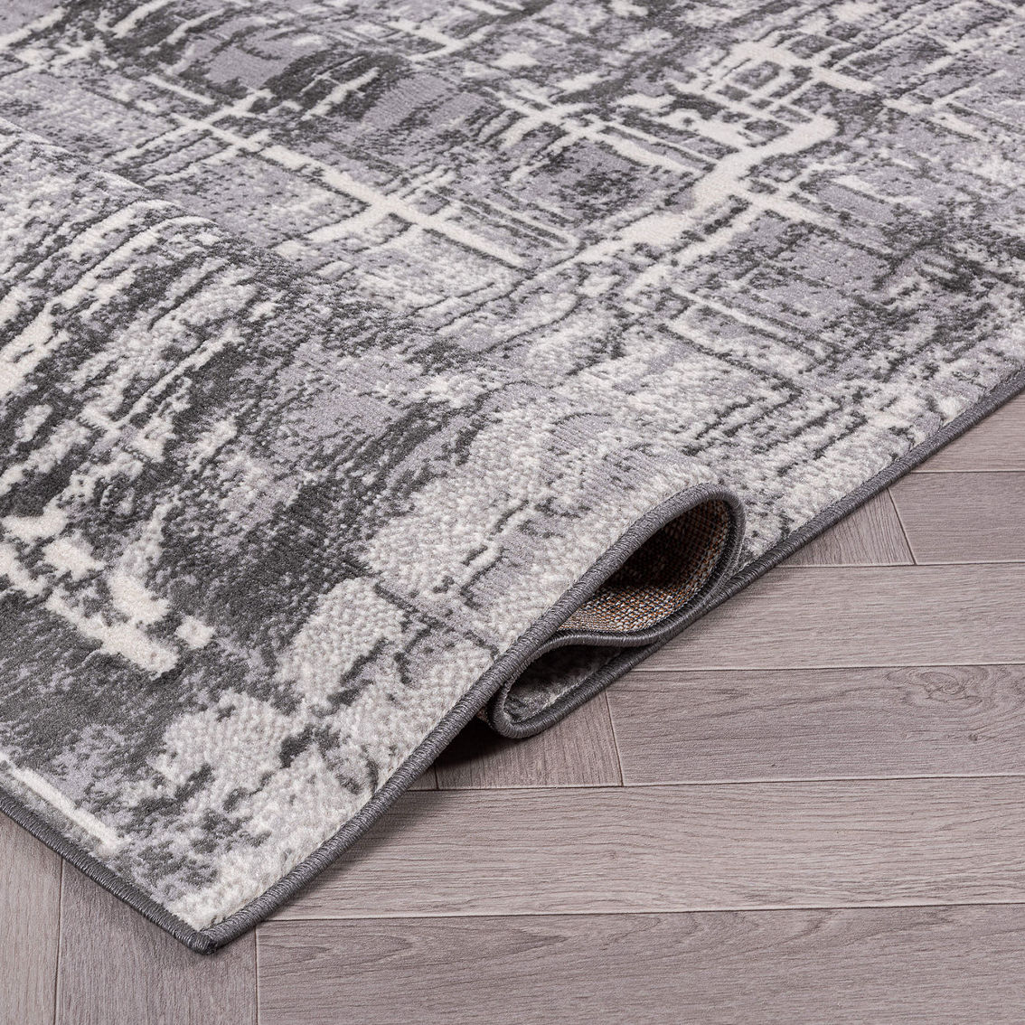 World Rug Gallery Distressed Abstract Stain Resistant Area Rug - Image 5 of 5