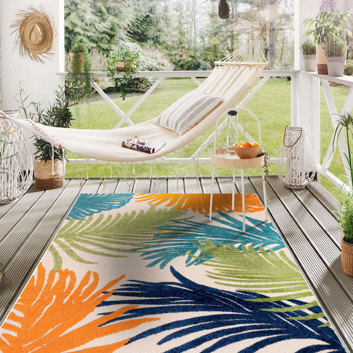 World Rug Gallery Tropical Floral Indoor/Outdoor Area Rug - Image 3 of 5