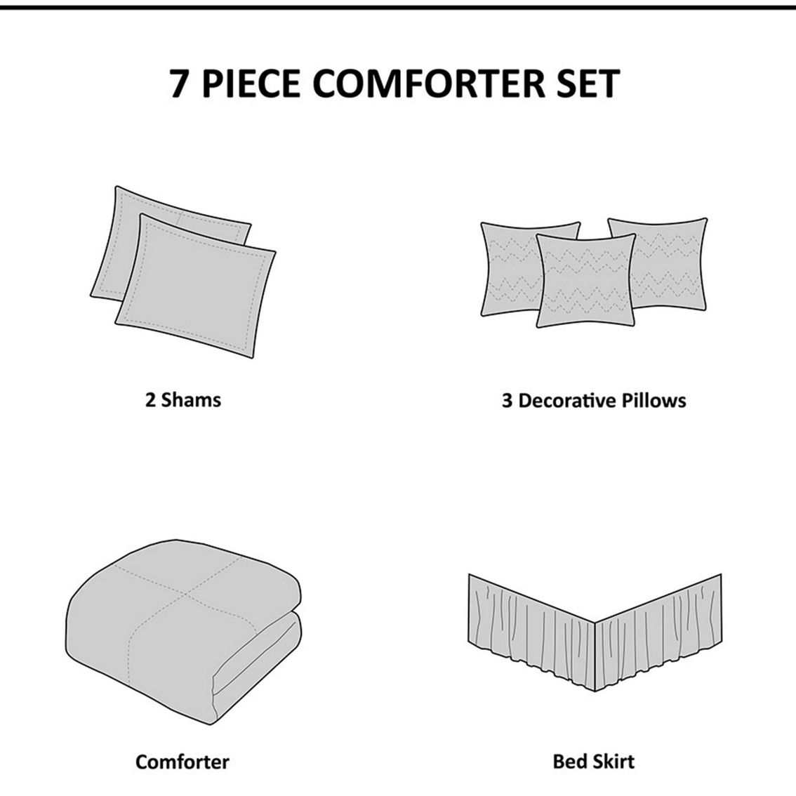 Madison Park Bennett 7 Piece Jacquard Comforter Set - Image 5 of 5