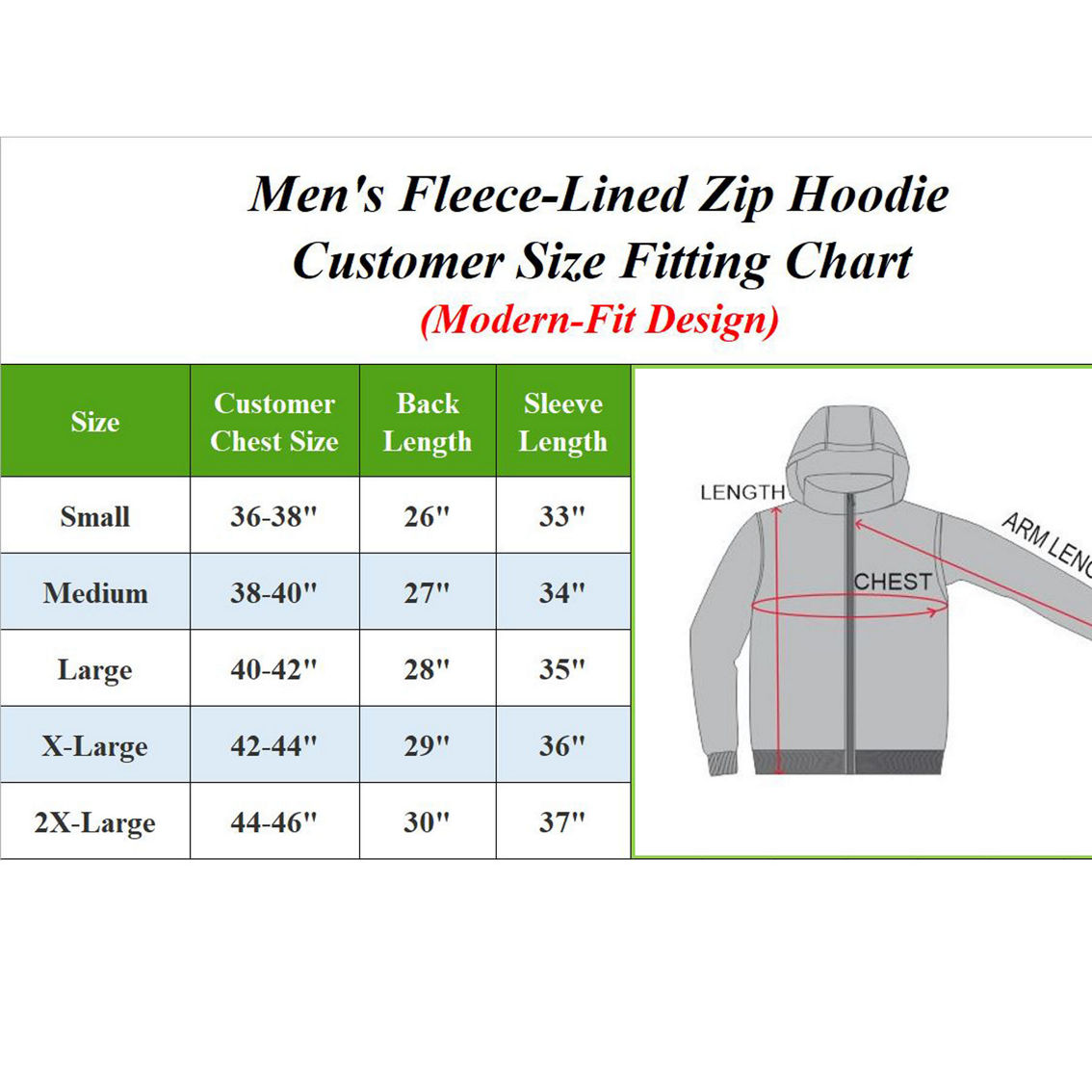 Blue Ice Men’s Fleece-Lined Full-Zip Hoodie-2 Pack - Image 2 of 2