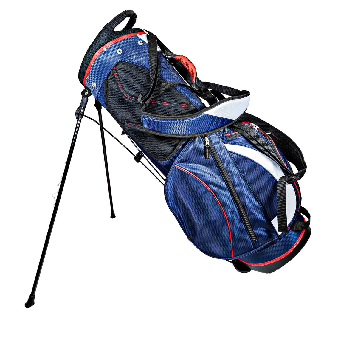 GOLF GIFTS & GALLERY CARRY STAND BAG RED/WHT/BLUE - Image 4 of 5