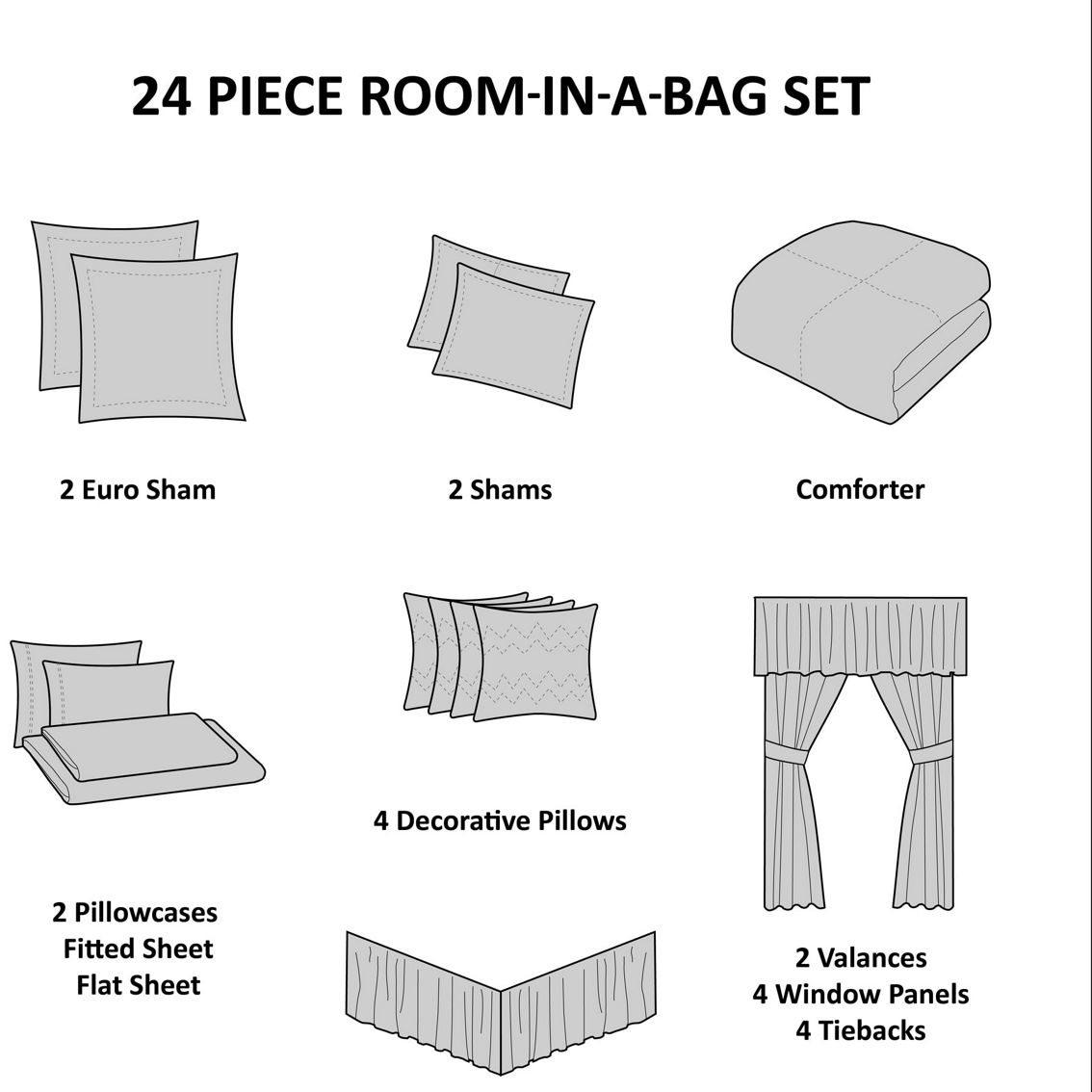 Madison Park Essentials Harriet 24 Piece Room In A Bag - Image 5 of 5