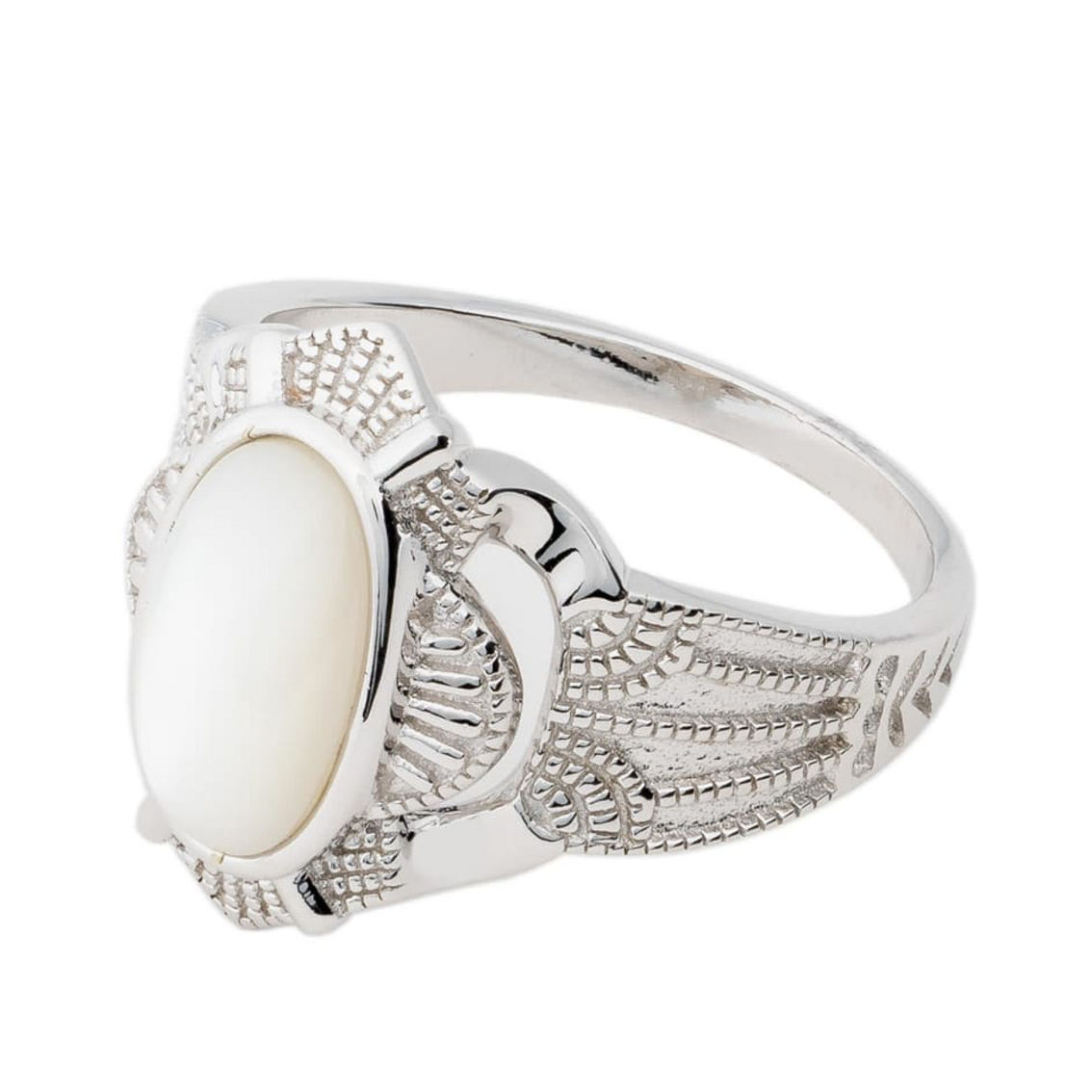 Sterling Silver Mother of Pearl Ring - Image 2 of 2