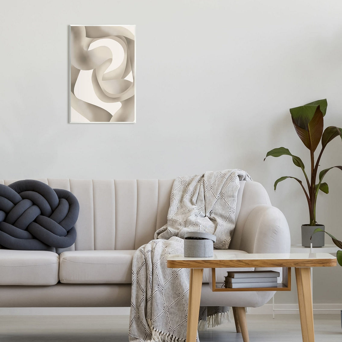 Stupell Wall Plaque Modern Wavy Abstraction , 13x19 - Image 2 of 2