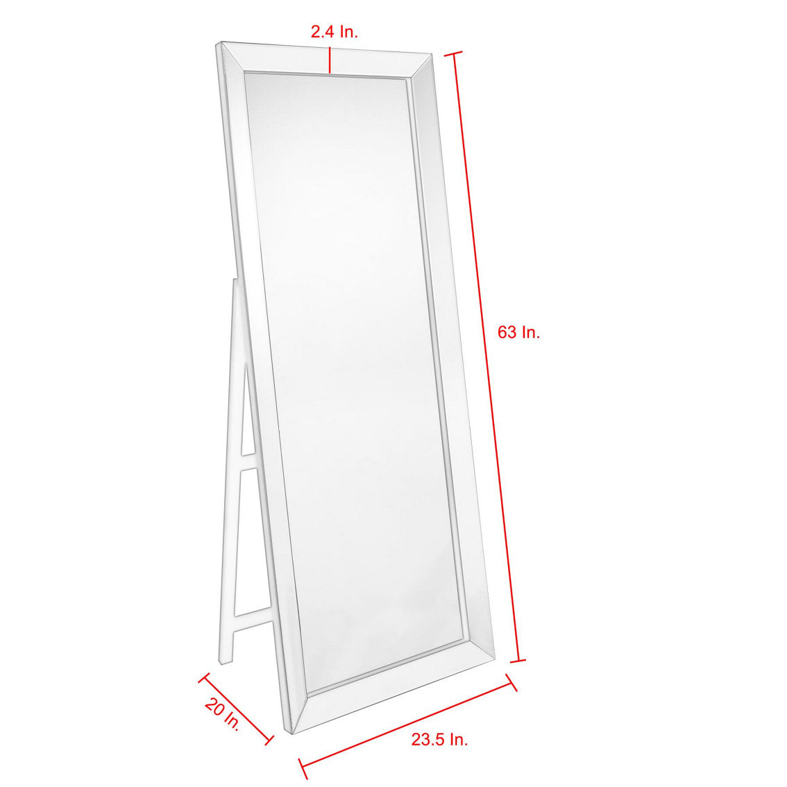Inspired Home Dara Floor Standing Mirror Full Length - Image 5 of 5