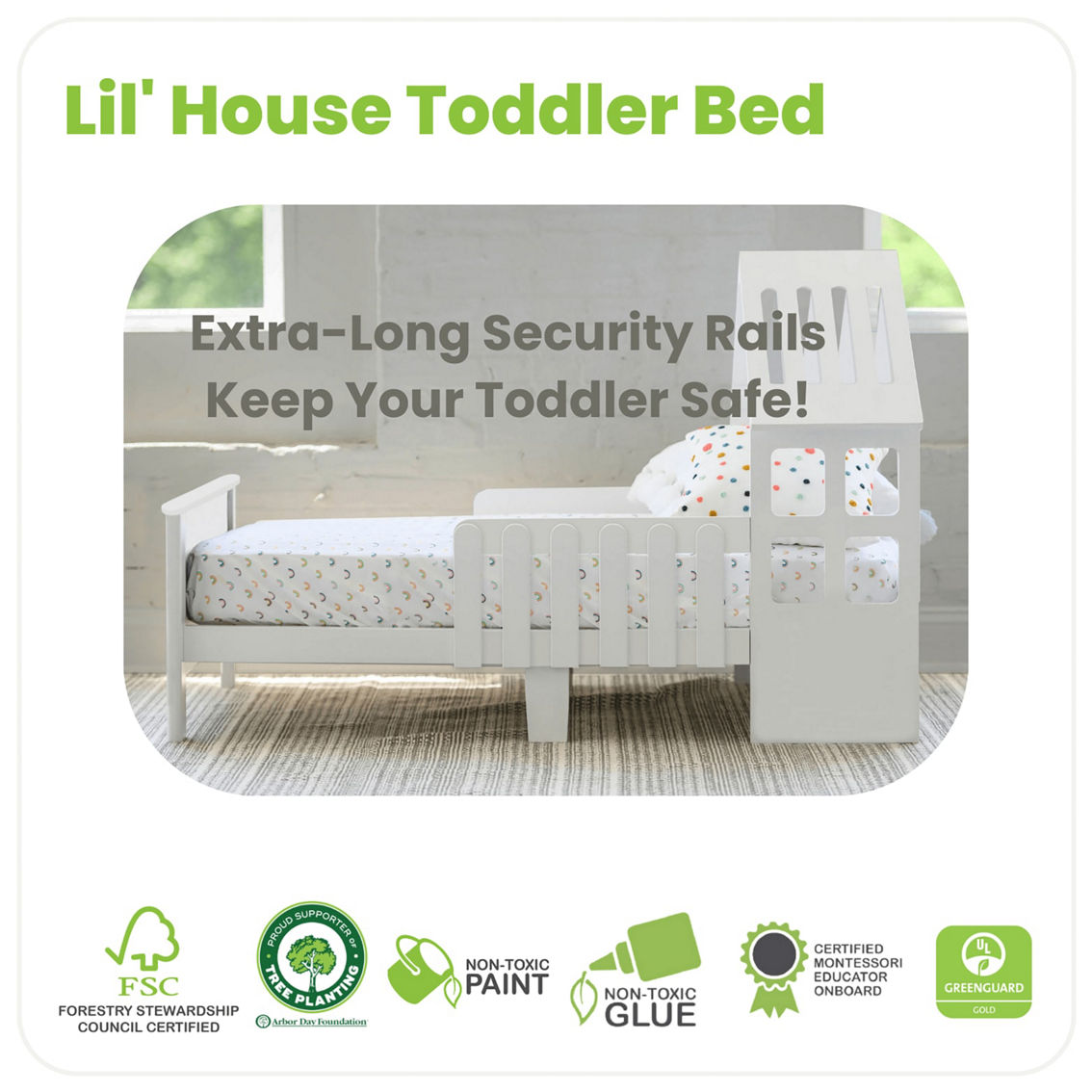 Little Partners Lil House Toddler Bed - Image 3 of 5