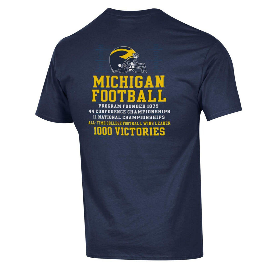 Champion Men's Navy Michigan Wolverines Football All-Time Wins Leader T-Shirt - Image 4 of 4