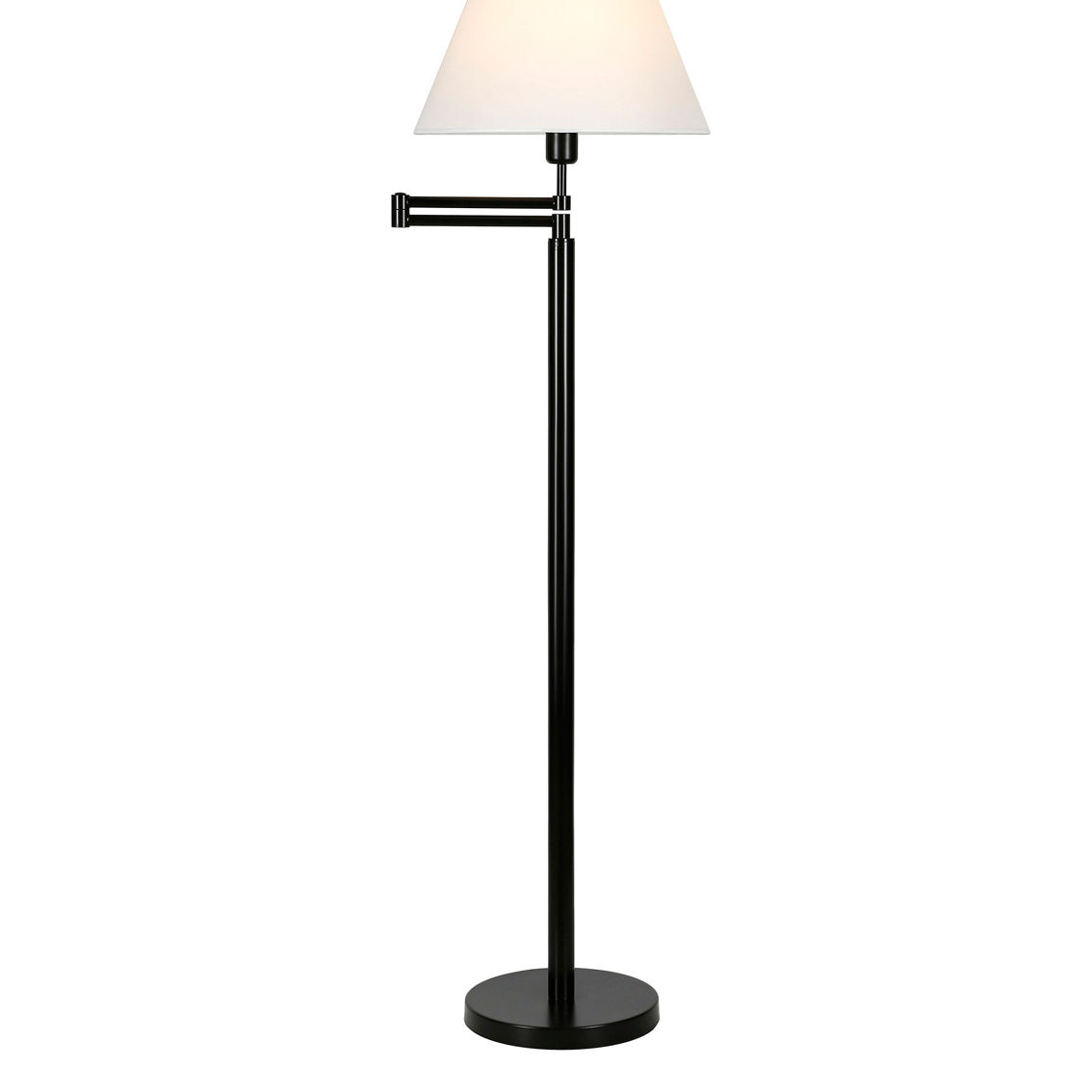 Hudson&Canal Moby Swing Arm Floor Lamp with Fabric Empire Shade - Image 3 of 5