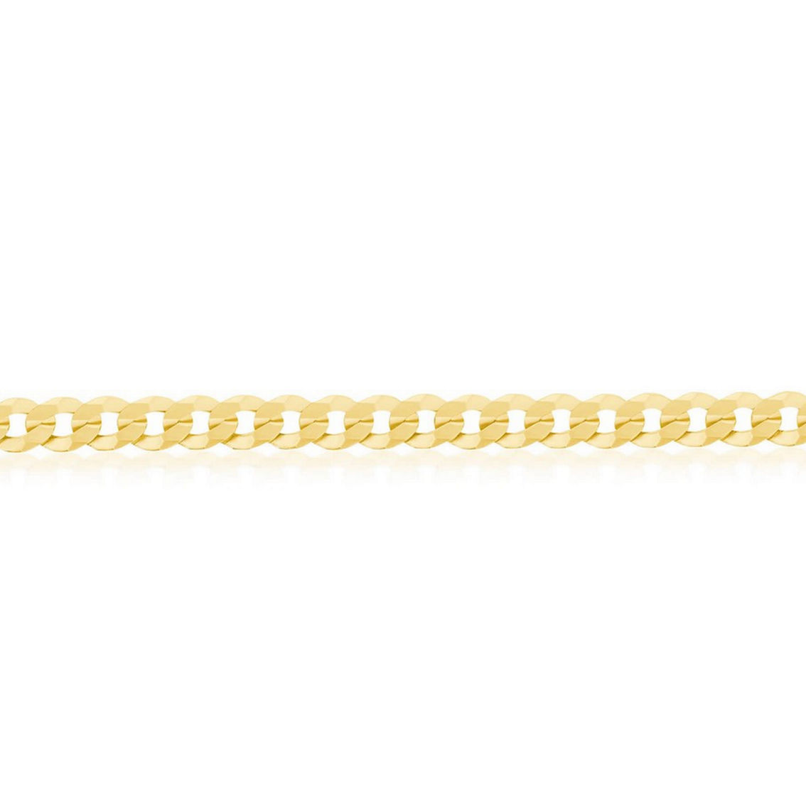 Links of Italy Sterling Silver 5mm Cuban Anklet - Gold Plated - Image 2 of 3