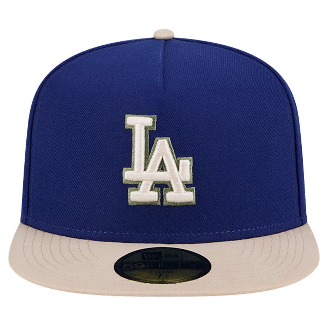 New Era Men's Royal Los Angeles Dodgers Canvas A-Frame 59FIFTY Fitted Hat - Image 3 of 4