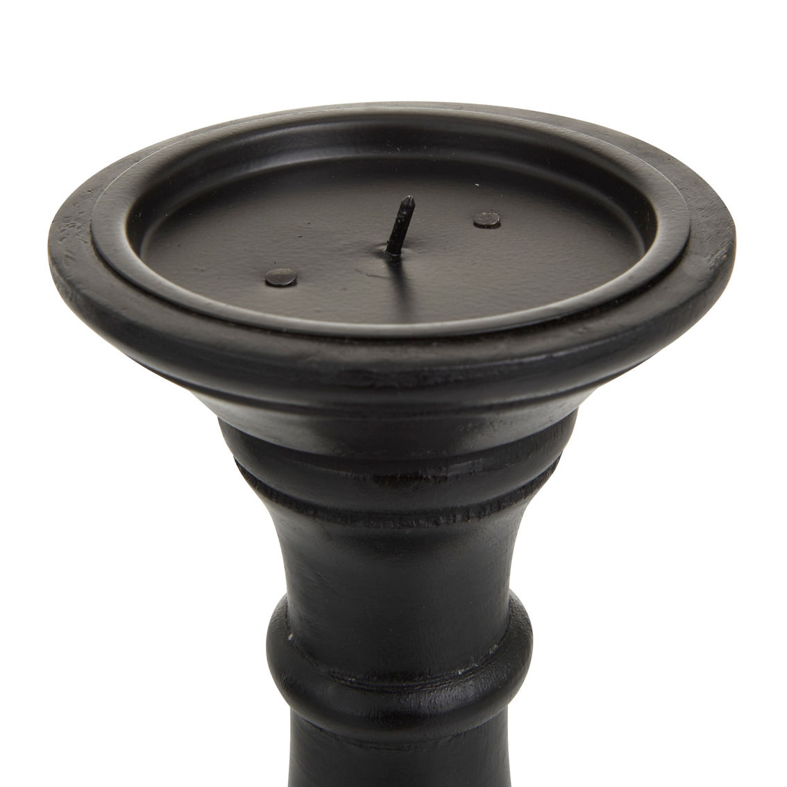 Morgan Hill Home Traditional Black Mango Wood Candle Holder Set - Image 5 of 5