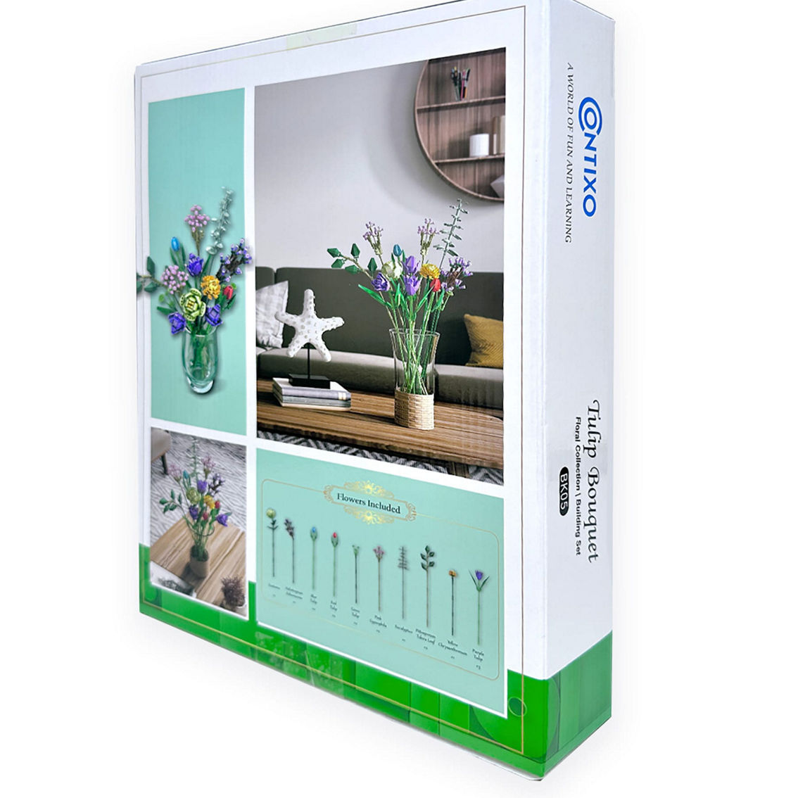 Contixo BK05 Tulip Bouquet Floral Collection Building Block Set - Image 3 of 5