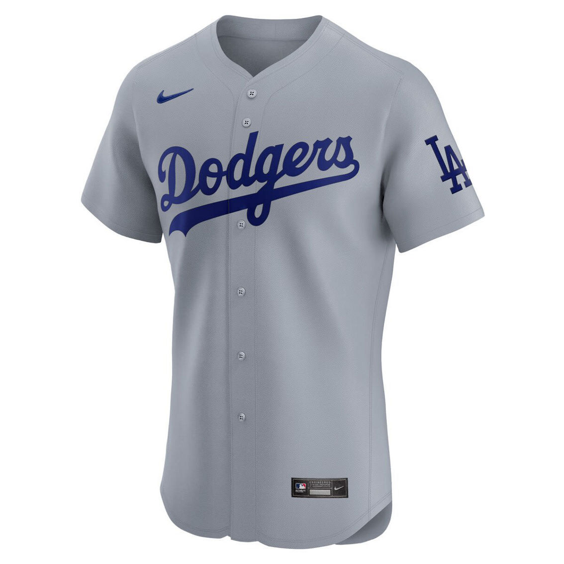 Nike Men's Gray Los Angeles Dodgers Alternate Vapor Premier Elite Patch Jersey - Image 3 of 4