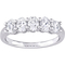 Diamore 14K White Gold 1 CTW Oval Diamond Semi-Eternity Ring - Image 1 of 4