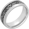 Stainless Steel Band With Filigree Design Inlay - Image 2 of 2