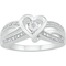 Sterling Silver with Diamond Accent Heart Promise Ring - Image 1 of 2