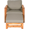 Walker Edison Modern Patio Chair and Ottoman - Image 2 of 5
