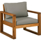 Walker Edison Modern Patio Chair and Ottoman - Image 3 of 5