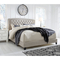 Signature Design by Ashley Jerary Upholstered Bed with Arched Tufted Headboard - Image 2 of 3