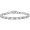 Sterling Silver 1/4 CTW Promo Diamond 'X' Link Bracelet - Image 1 of 2