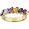 Yellow Gold Over Sterling Silver 1 3/4 CTW Multi Gemstone Anniversary Ring - Image 1 of 4