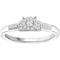 She Shines Sterling Silver 1/10 CTW Genuine White Diamond Promise Fashion Ring - Image 1 of 4