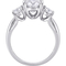 Sofia B. 10K White Gold 2 4/5 CTW Moissanite 3 Stone Engagement Ring - Image 3 of 4