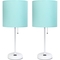 LimeLights 19.5 in. Stick Lamp with Charging Outlet Set of 2 - Image 1 of 3