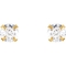 Karat Kids 14K Yellow Gold 3mm Cubic Zirconia Earrings - Image 2 of 3
