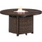 Signature Design by Ashley Grasson Lane Lounge Chairs, Loveseat, Firepit Table Set - Image 5 of 8