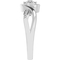 Sterling Silver 1/8 CTW Diamond Flower Promise Ring Size 7 - Image 3 of 3