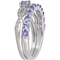Sofia B. Sterling Silver Tanzanite 1/10 CTW Diamond Bridal Set - Image 2 of 3