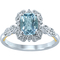 Truly Zac Posen 14K Two Tone Gold 1 3/4 CTW Sky Blue Topaz and Diamond Ring - Image 1 of 3